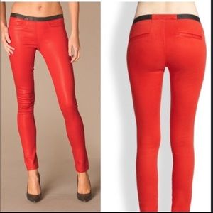 Helmut Lang red shiny  pant 26